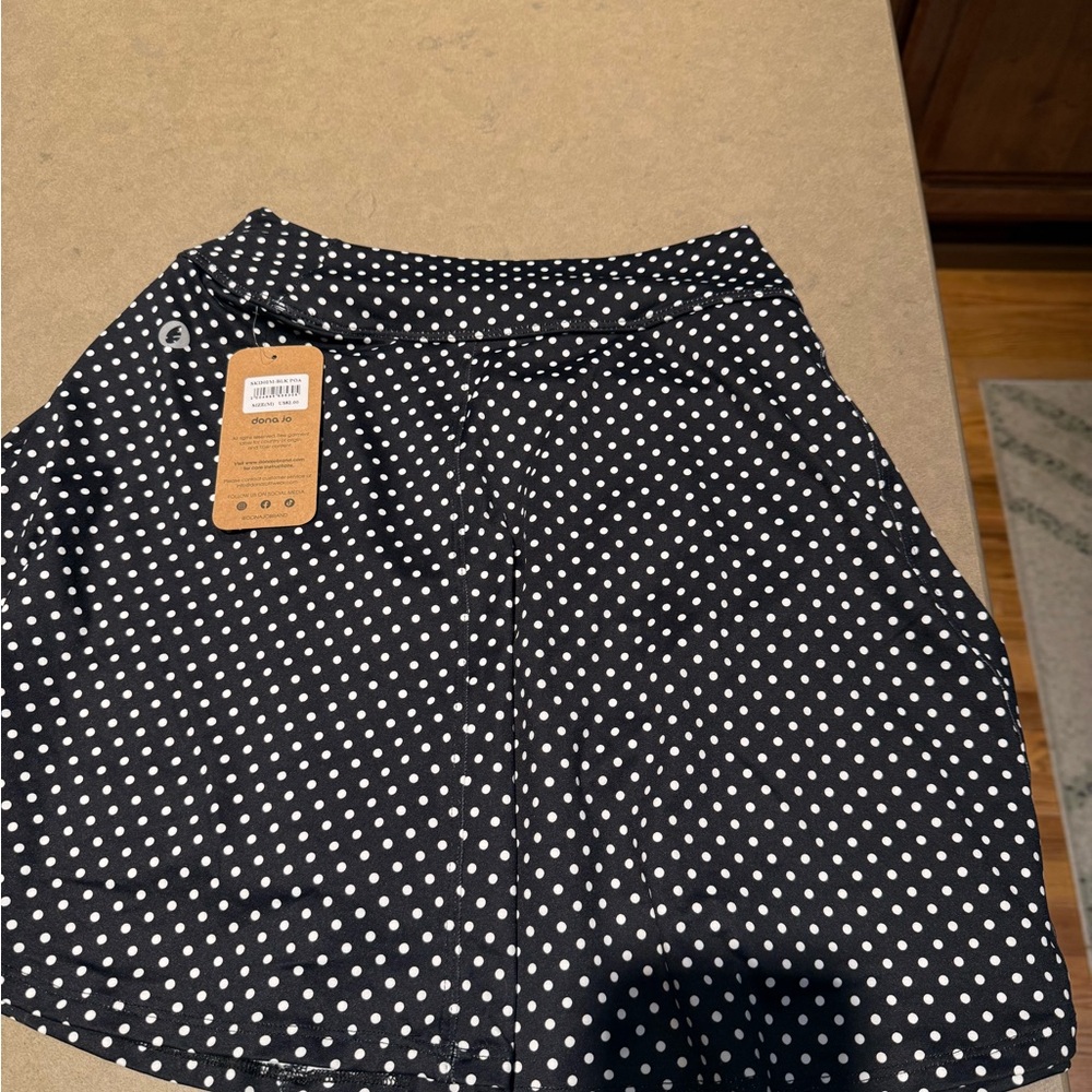JoJo Black Polka Dot Athletic Skort - NEW - Picture 2 of 4